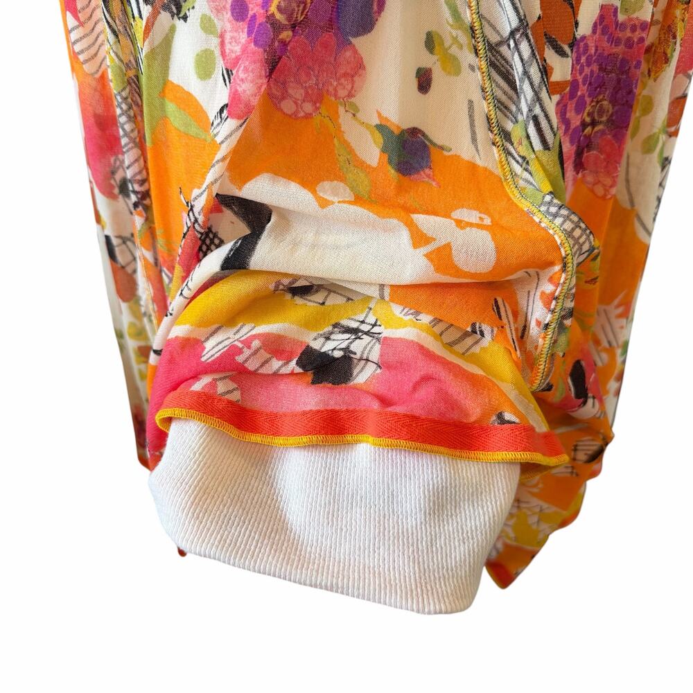 Rare Didier Parakian Paris Art Print Handkerchief Hem Dress Y2K - Picture 7 of 7